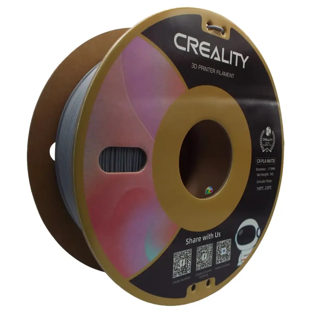 Creality CR-PLA Filament 1kg – Matte Grey | High-Precision, Strong & Easy-Print