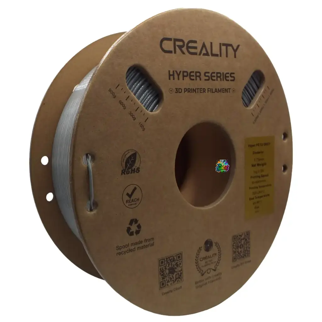 Creality Hyper-PETG Filament 1kg – Grey | High-Speed Printing, Durable & Smooth Finish