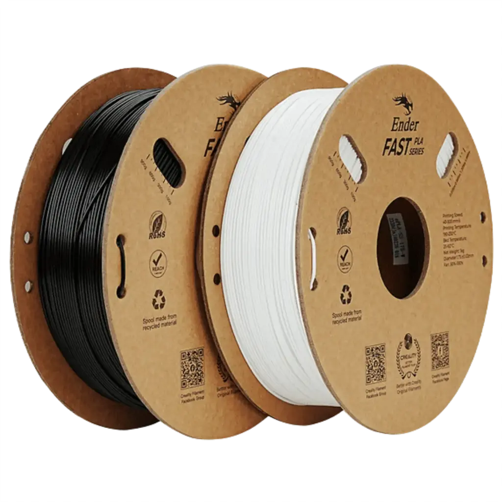 Creality Ender Fast PLA Filament 1kg – White & Black | High-Speed 300mm/s, Ender-Optimized