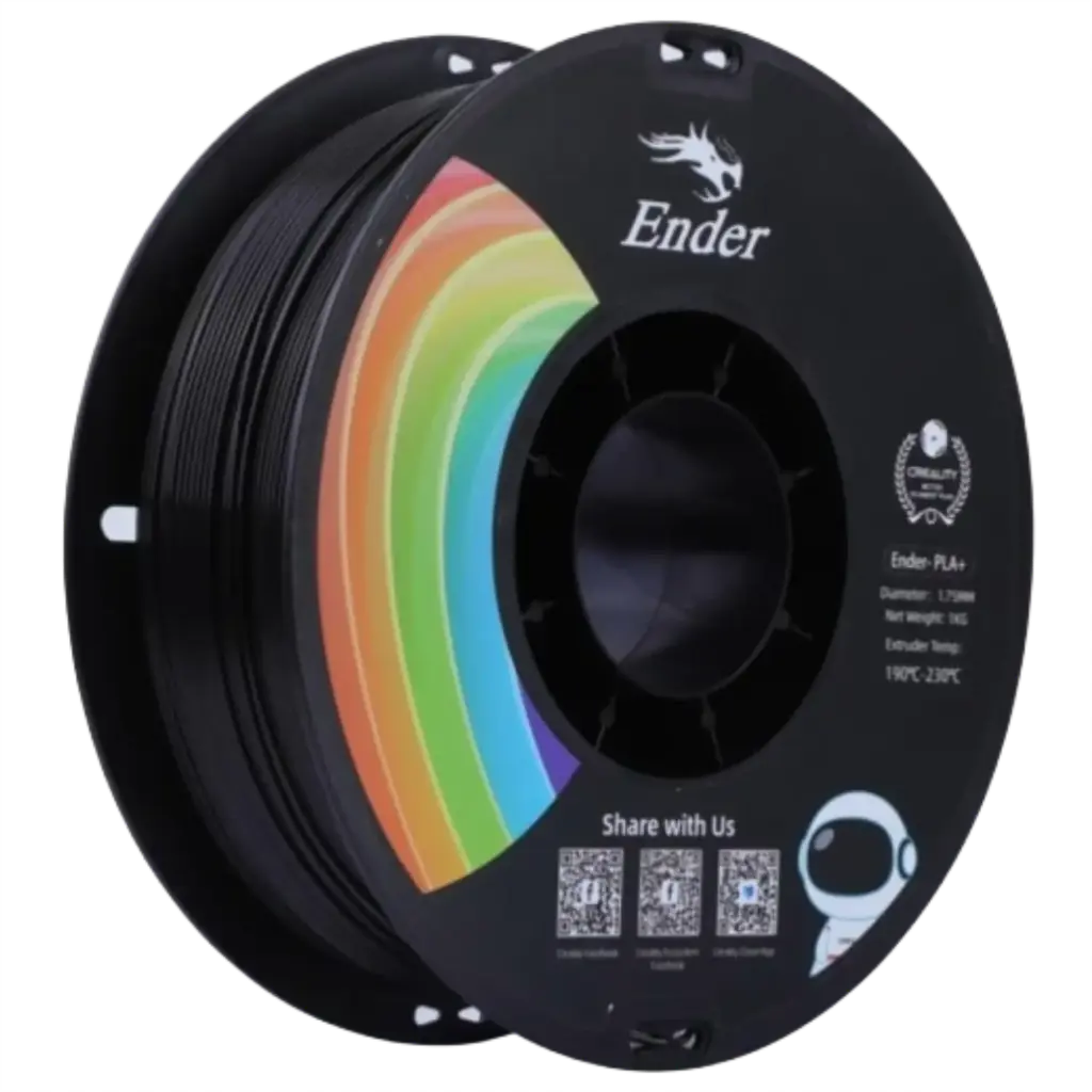 Creality Ender PLA+ Filament 1kg – Black | Stronger, Smoother, Ender-Optimized