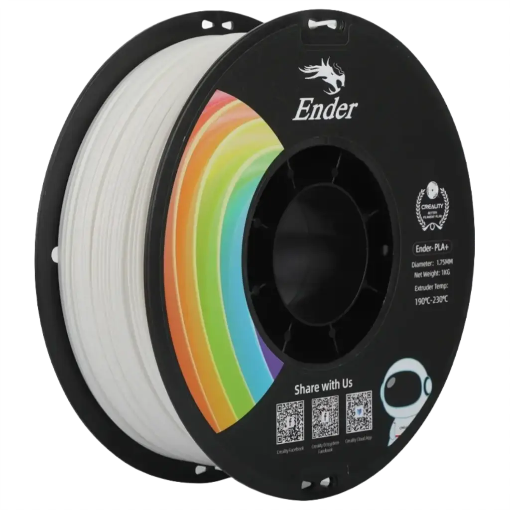 Creality Ender PLA+ Filament 1kg – White | Stronger, Smoother, Ender-Optimized