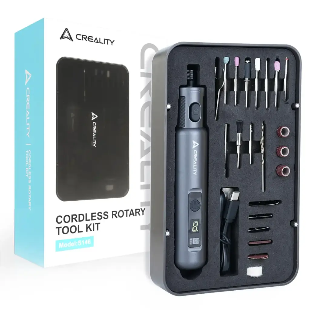 Creality Cordless Rotary Tool Kit – Precision Cutting, Sanding & Polishing for 3D Printing & DIY