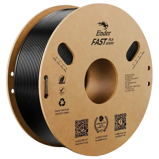 Creality Ender Fast PLA Filament 1kg – Black | High-Speed 300mm/s, Ender-Optimized