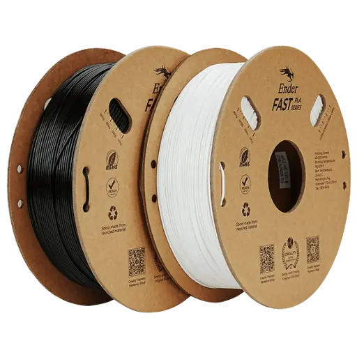 Creality Ender Fast PLA Filament 1kg – White & Black | High-Speed 300mm/s, Ender-Optimized