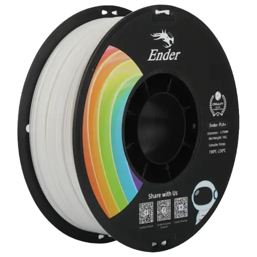 Creality Ender PLA+ Filament 1kg – White | Stronger, Smoother, Ender-Optimized