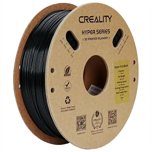 Creality Hyper PLA Filament 1kg – Black | High-Speed Printing, Strong & Smooth Finish