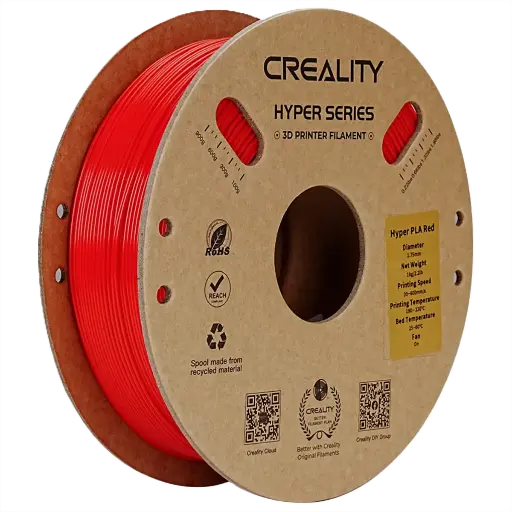 Creality Hyper PLA Filament 1kg – Red | High-Speed Printing, Strong & Smooth Finish