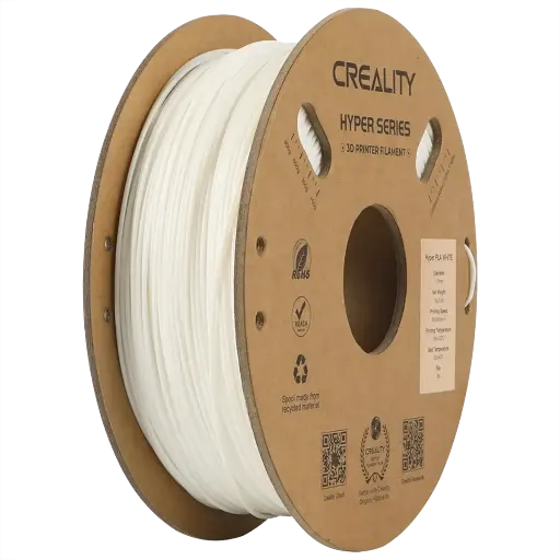Creality Hyper PLA Filament 1kg – White | High-Speed Printing, Strong & Smooth Finish