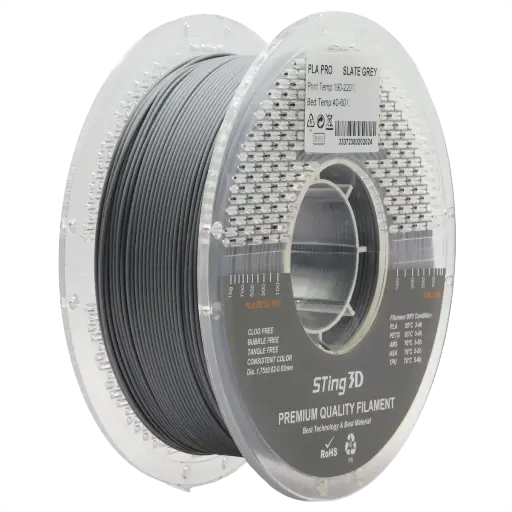 3D Pizza PLA Pro Filament 1kg – 1.75mm - Slate Grey | High-Strength, Easy-Print & Smooth Finish