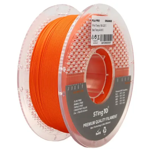 3D Pizza PLA Pro Filament 1kg – 1.75mm - Orange | High-Strength, Easy-Print & Smooth Finish