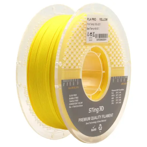 3D Pizza PLA Pro Filament 1kg – 1.75mm - Yellow | High-Strength, Easy-Print & Smooth Finish