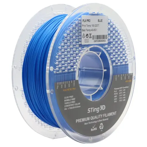 3D Pizza PLA Pro Filament 1kg – 1.75mm - Blue | High-Strength, Easy-Print & Smooth Finish